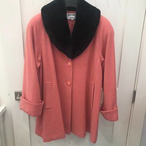 NWT Hobie Casual Pink Wool Coat with Lining